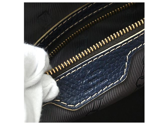 Louis Vuitton Carryall in pelle Blu - vista 4