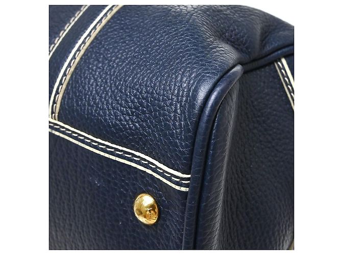 Louis Vuitton Carryall in pelle Blu - vista 7