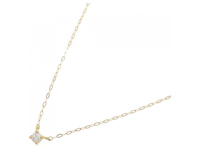 Autre Marque Au750 Solitär-Diamantkette Golden - Ansicht 2