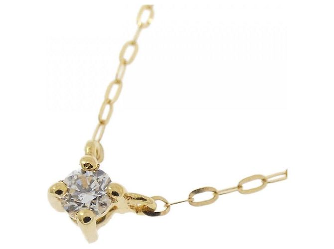 Autre Marque Au750 Solitär-Diamantkette Golden - Ansicht 3