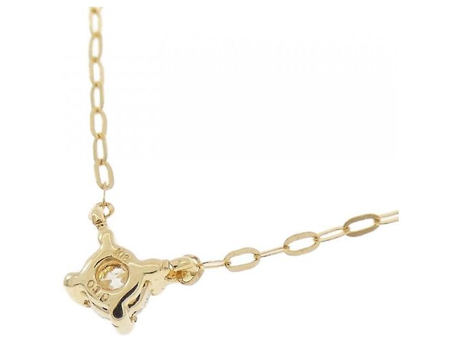 Autre Marque Au750 Solitär-Diamantkette Golden - Ansicht 4