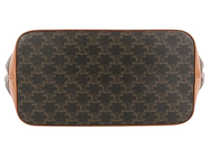 Céline Bolsa Tote Cabas Triomphe Medium Celine Marrom Preto - vista 4