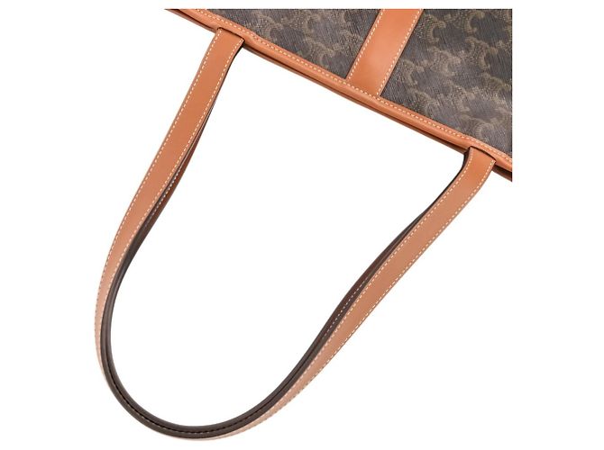 Céline Bolsa Tote Cabas Triomphe Medium Celine Marrom Preto - vista 5