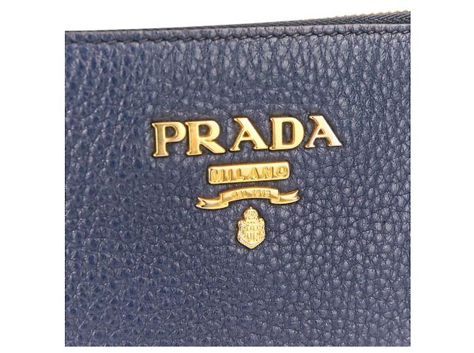 Borsa a tracolla Prada Vit.Daino in pelle Blu navy - vista 8
