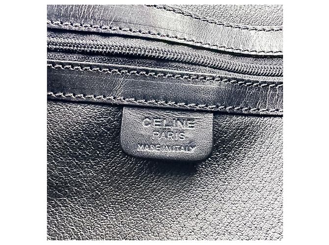 Céline Celine Vintage Macadam Schultertasche Braun Schwarz - Ansicht 10