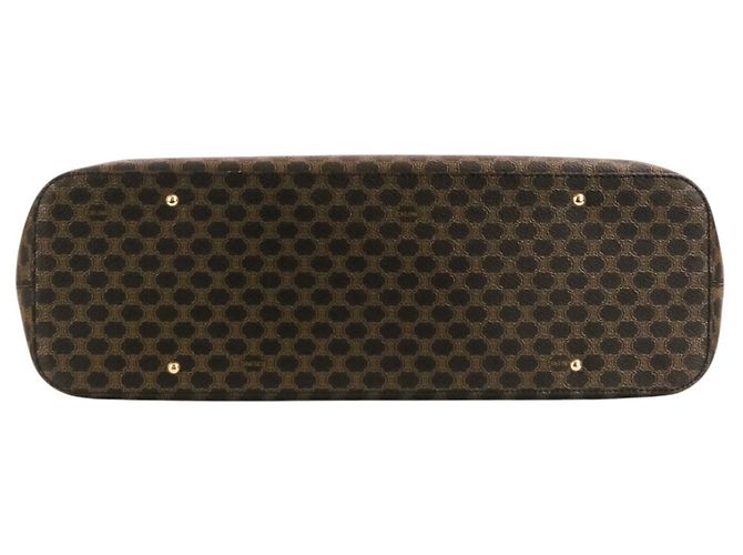 Céline Celine Vintage Macadam Schultertasche Braun Schwarz - Ansicht 3