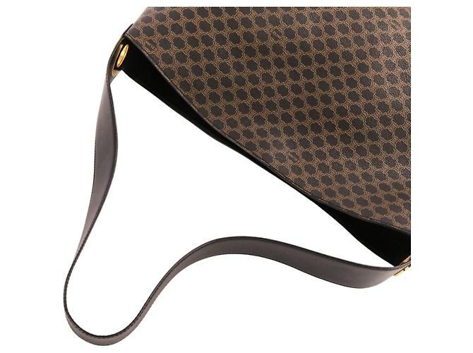 Céline Celine Vintage Macadam Schultertasche Braun Schwarz - Ansicht 5