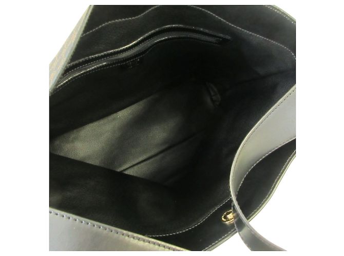 Céline Celine Vintage Macadam Schultertasche Braun Schwarz - Ansicht 9