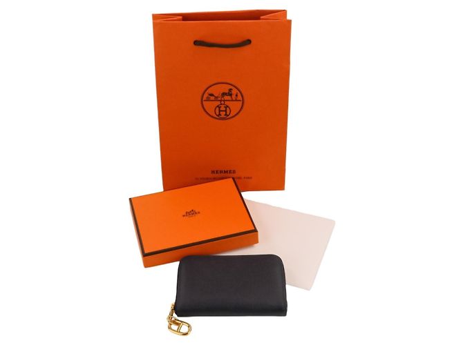Hermès HERMES Chaine d'Ancre Zip Ango Compact Wallet Azul - vista 10