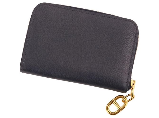 Hermès HERMES Chaine d'Ancre Zip Ango Compact Wallet Azul - vista 2