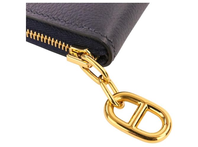 Hermès HERMES Chaine d'Ancre Zip Ango Compact Wallet Azul - vista 5