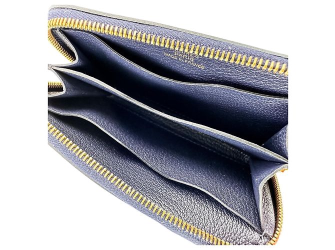 Hermès HERMES Chaine d'Ancre Zip Ango Compact Wallet Azul - vista 7