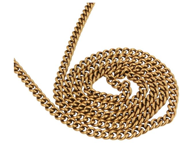 Mini borsa a secchiello con catena in pelle Gucci GG Marmont Crudo - vista 6