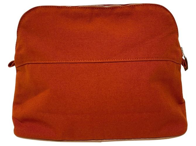Hermès Pochette in tela Hermes Bolide 31 Arancione - vista 2