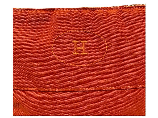 Hermès Pochette in tela Hermes Bolide 31 Arancione - vista 5