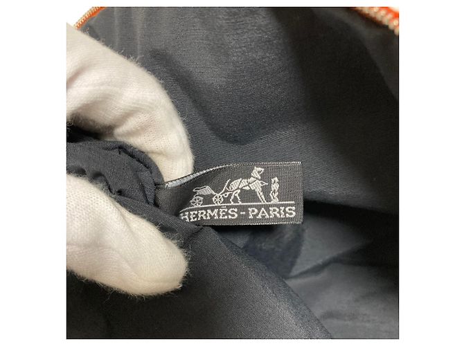 Hermès Pochette in tela Hermes Bolide 31 Arancione - vista 7