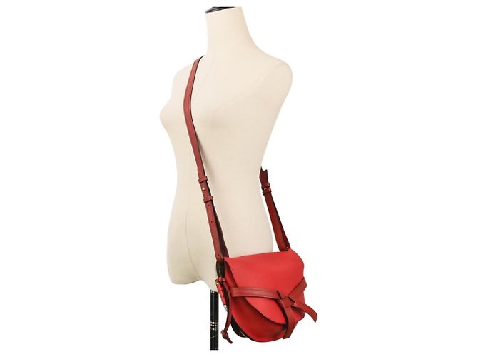 Loewe Soft Leather Gate Bag - Medium Size Rot - view 12