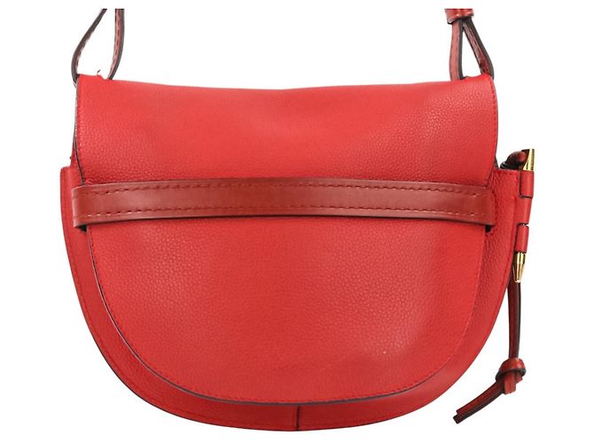 Loewe Soft Leather Gate Bag - Medium Size Rot - view 3