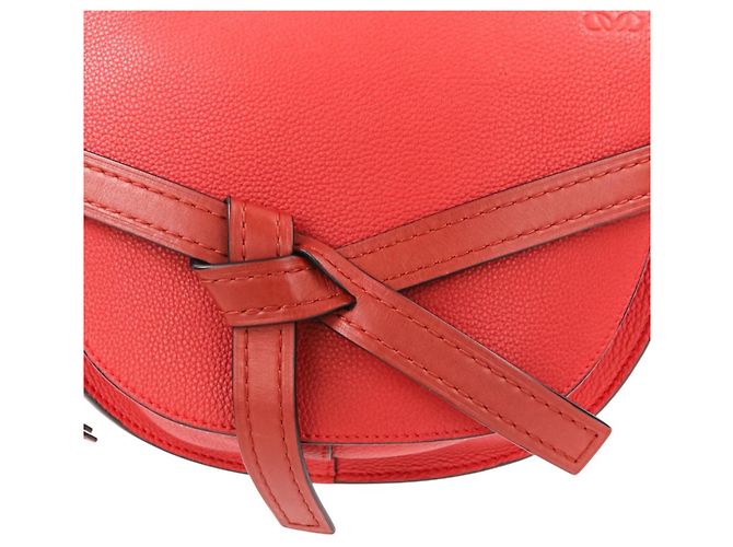 Loewe Soft Leather Gate Bag - Medium Size Rot - view 7
