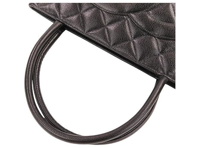 Borsa Tote Chanel Matelassé in pelle nera Nero - vista 6