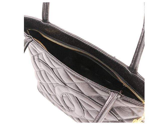 Borsa Tote Chanel Matelassé in pelle nera Nero - vista 7