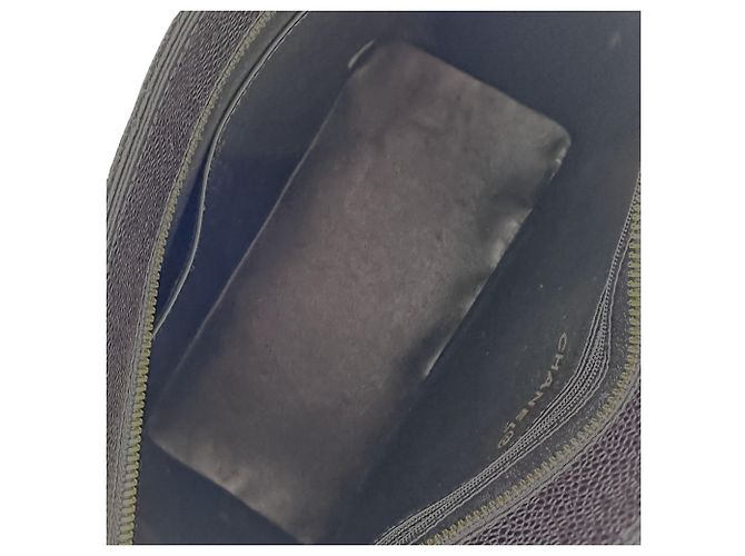 Borsa Tote Chanel Matelassé in pelle nera Nero - vista 8