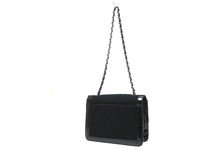 Chanel Reissue Flap Quilted Jersey with Patent Mini Black - view 2