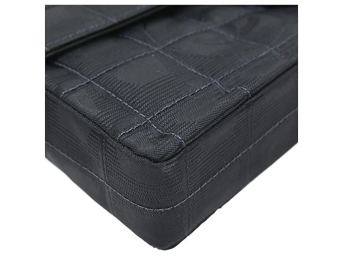 Chanel Travel Line Flap Nylon Trapuntato East West Nero - vista 6