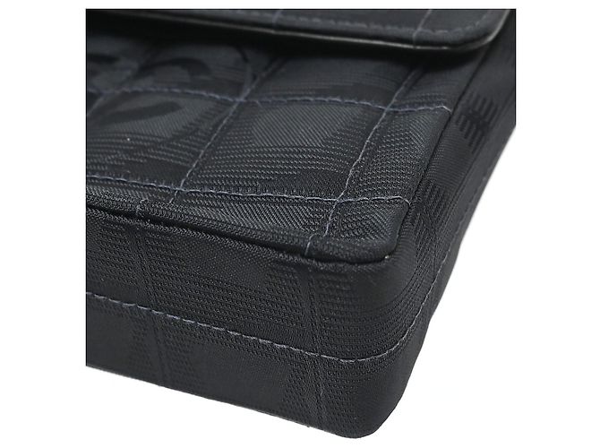 Chanel Travel Line Flap Nylon Trapuntato East West Nero - vista 7