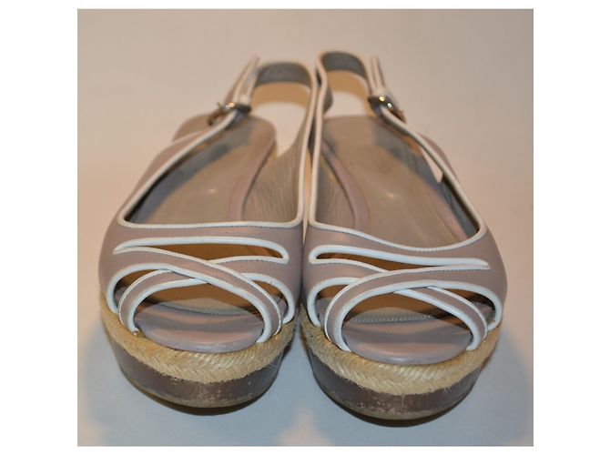 Sandali Sergio Rossi in pelle con zeppa Beige - vista 3