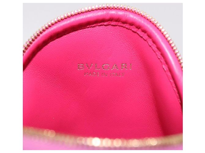 Bulgari Bvlgari a Spalla in Pelle Rosa - vista 6