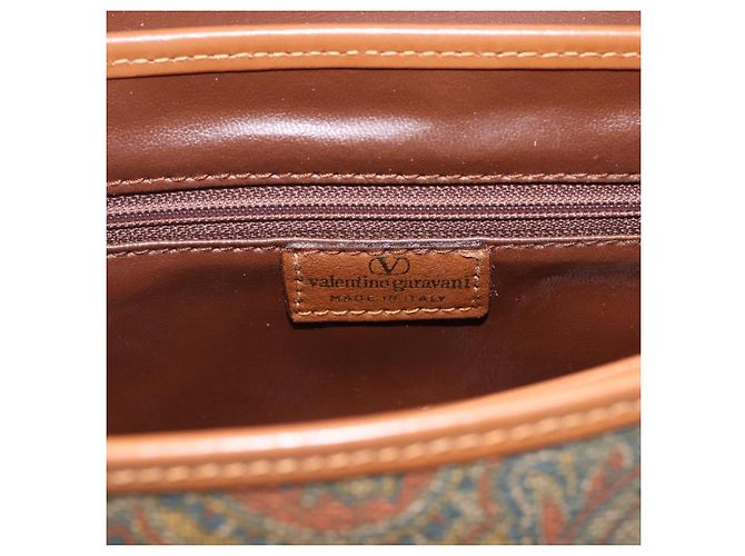 Valentino Garavani Vintage Canvas e Pelle Marrone - vista 6
