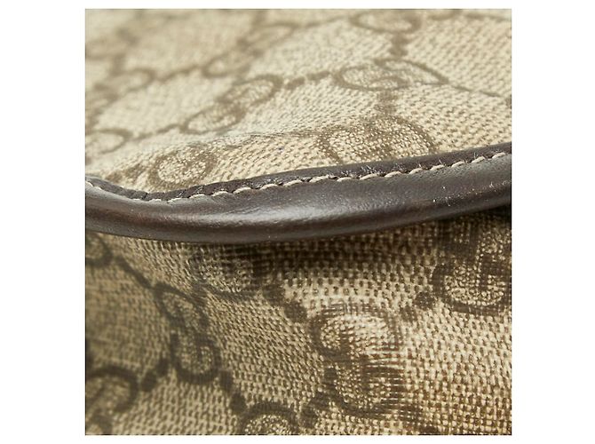 Borsa a tracolla Gucci GG Supreme Sherry Line Marrone Beige - vista 13