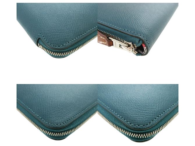 Hermès Azap Long Wallet aus grünem Epsom-Leder - Ansicht 3