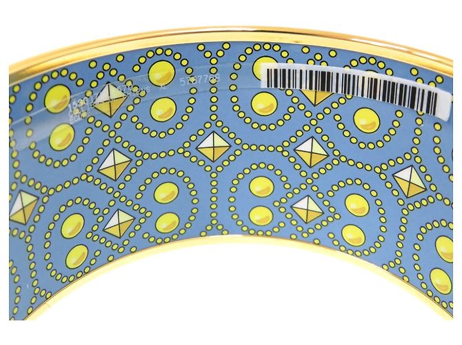 Hermès Hermes EMAGLE GM Collier de Chiens Bangle Rose Bleu Jaune - vue 3