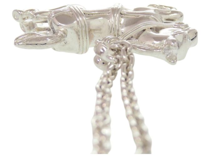 Hermès Portachiavi Charm Cavallo Hermes Cheval in Argento Sterling 925 - vista 4