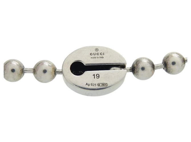 Bracciale charm con catena a sfere Gucci G Argento Blu - vista 4