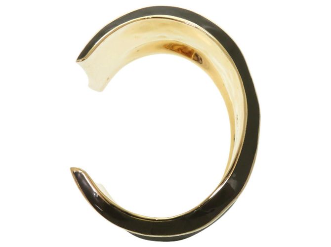 Bracciale largo Gucci in metallo verde kaki e oro D'oro Cachi - vista 6