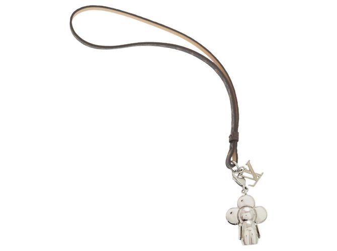 Portachiavi Louis Vuitton Mini Vivienne Strass Marrone Argento - vista 3