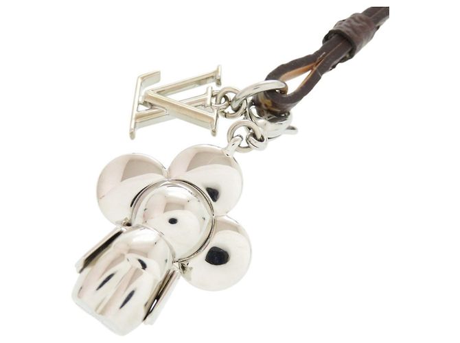 Portachiavi Louis Vuitton Mini Vivienne Strass Marrone Argento - vista 5