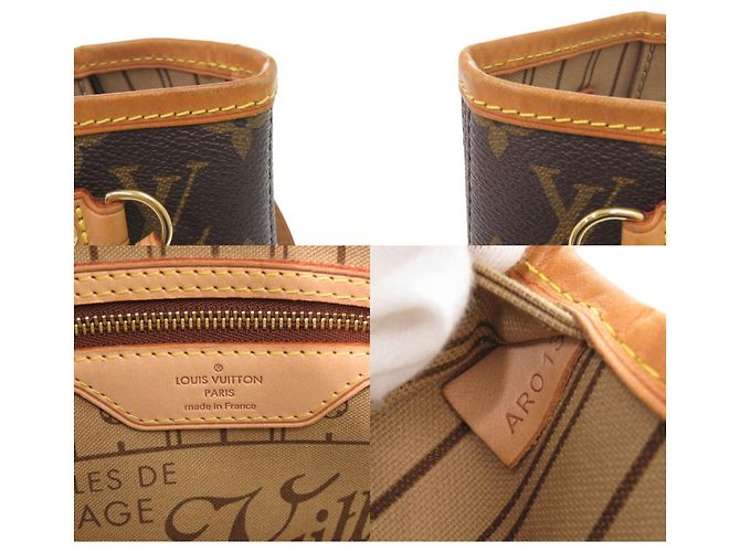 Borsa Tote Louis Vuitton Neverfull PM Monogram Beige Monogramma - vista 10