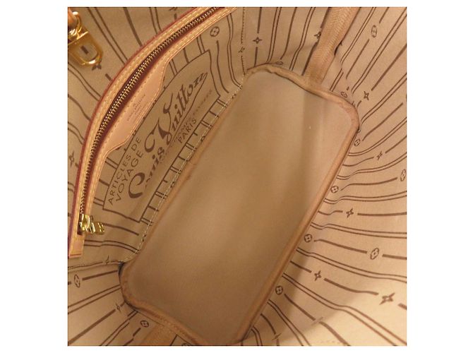 Borsa Tote Louis Vuitton Neverfull PM Monogram Beige Monogramma - vista 5