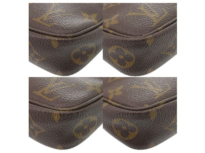 Borsa Louis Vuitton Pochette Accessoires Monogram Marrone Monogramma - vista 4