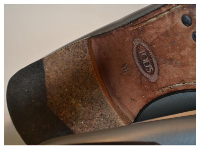 Mocassini Tod's Gommino in pelle argento - vista 7