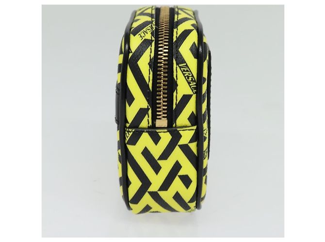 Pochette Vintage en cuir Versace Jaune - vue 4