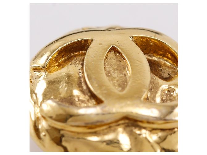 Chanel Vintage CC Clip-On Metal D'oro - vista 7