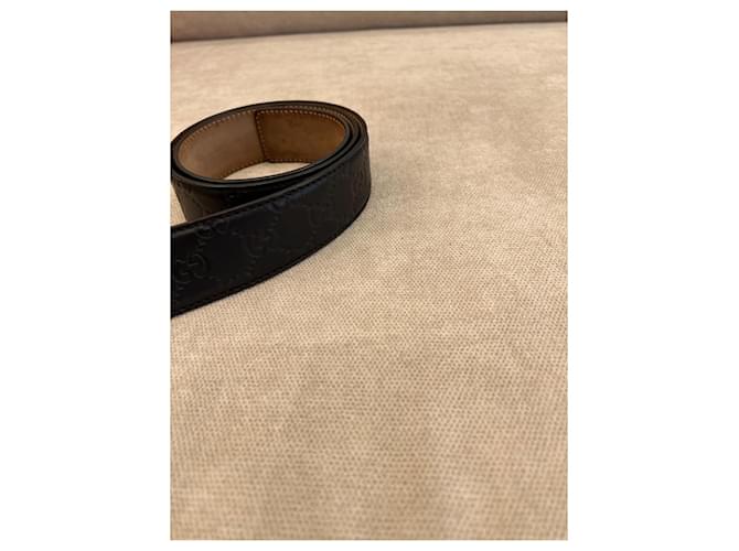Gucci Interlocking G Ledergürtel Schwarz - Ansicht 3