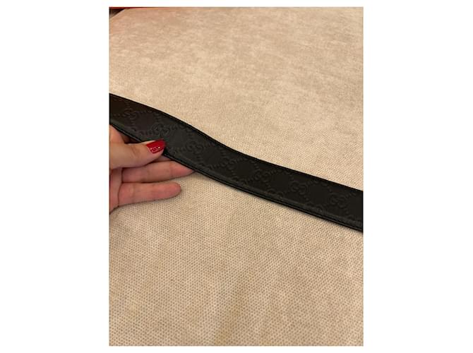 Gucci Interlocking G Ledergürtel Schwarz - Ansicht 4