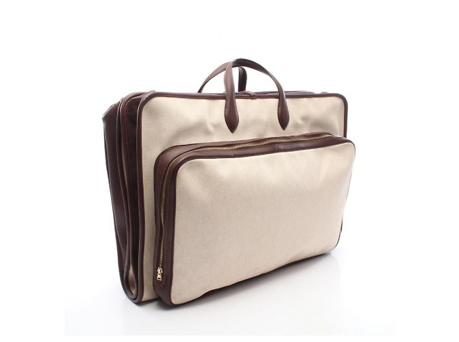 Hermès Borsa Victoria Ecru Hermes Marrone Crudo - vista 2