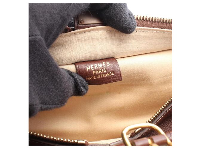 Hermès Borsa Victoria Ecru Hermes Marrone Crudo - vista 4